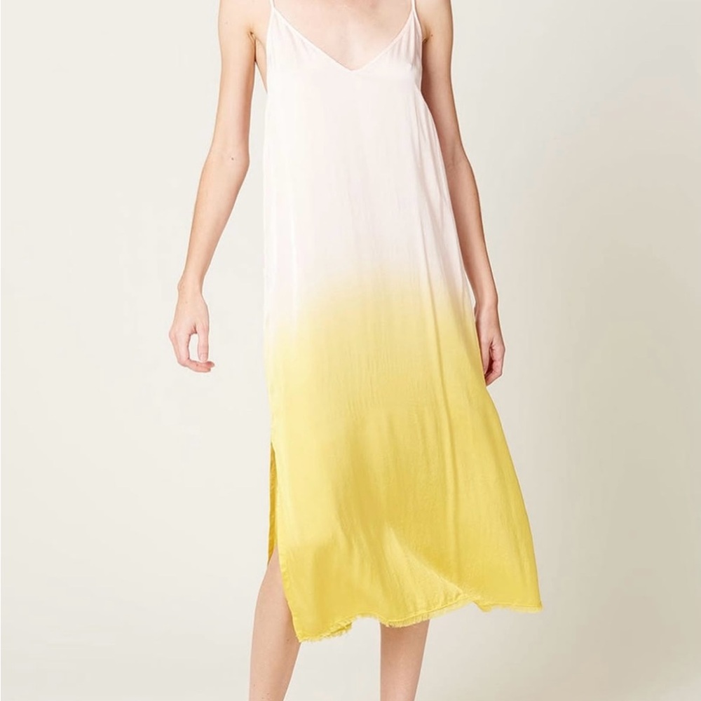 Yellow and White Ombre Slip Dress